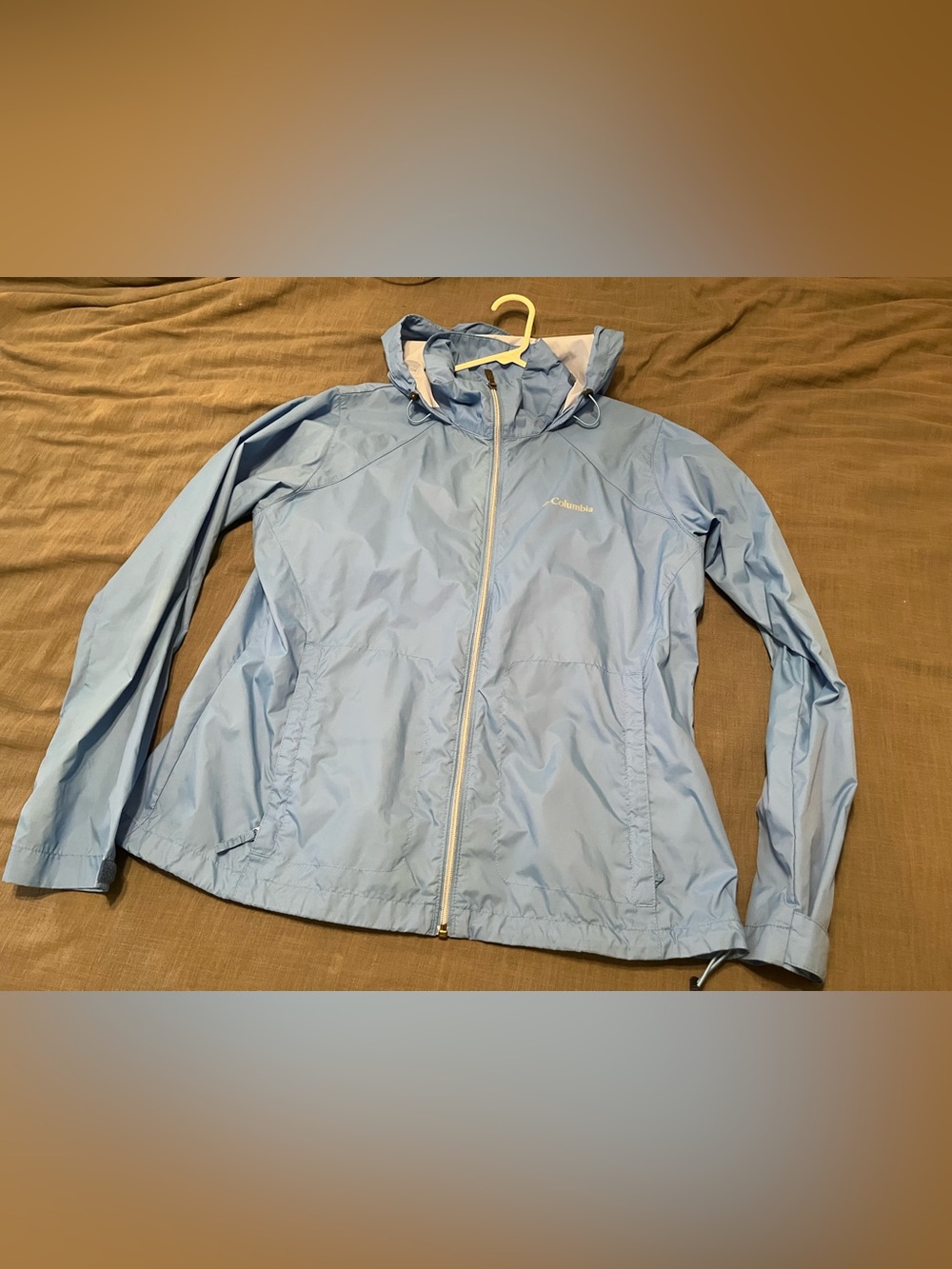Columbia Women's Blue Lightweight Hooded Windbreaker Jacket XL